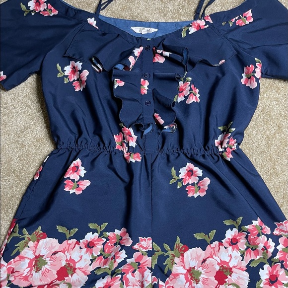 Jumpsuits XL- Color Flowers Pink and Blue - Picture 2 of 5